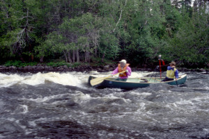Rob and Larry enter class III rapids.